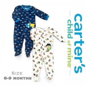 Carter’s Child of Mine Fleece Footed Pajamas (2 Pairs)